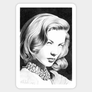 Lauren Bacall, one of the greatest female star of Classic Hollywood! Sticker